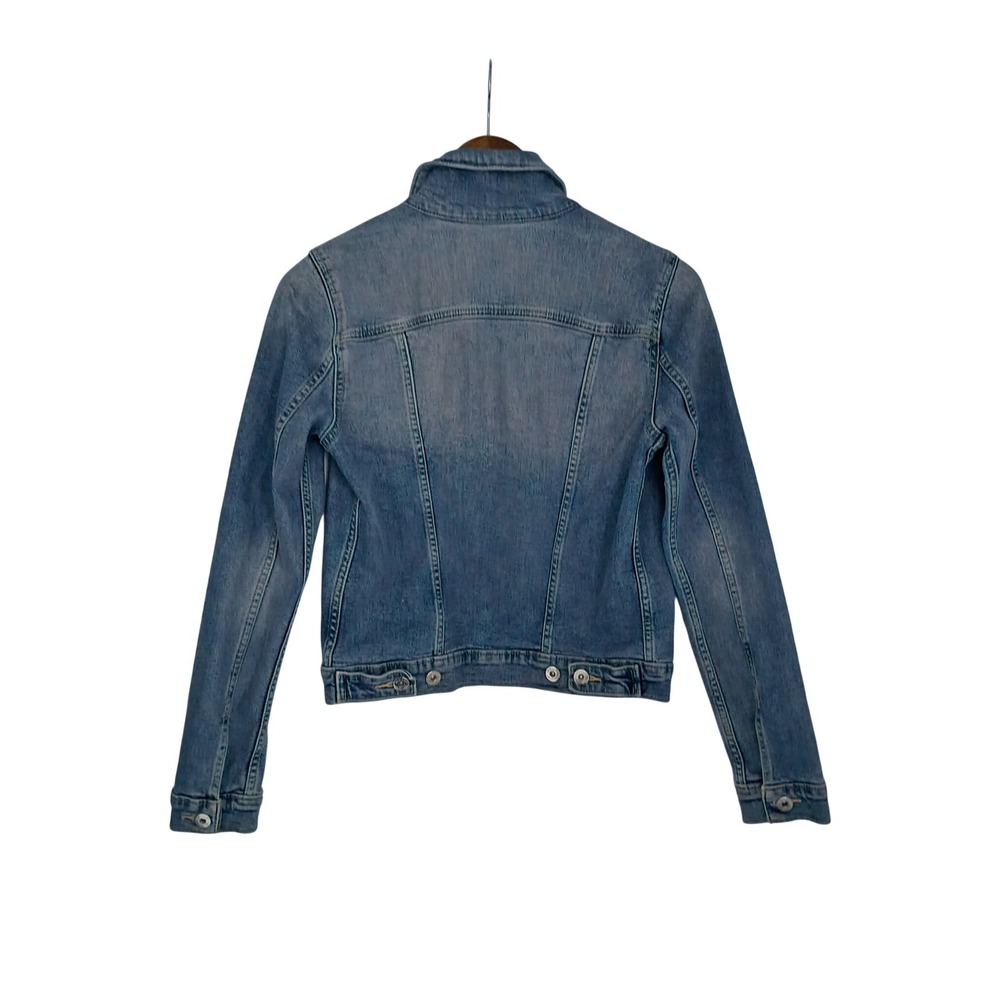 Levi's Denim Trucker Jacket Womens Blue Medium Wash Button Front Size‎ S - Picture 4 of 9